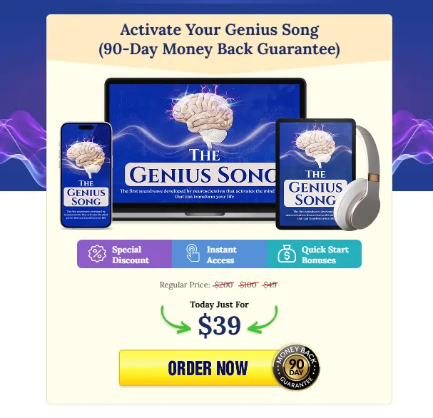 The Genius Song special offer pricing – buy official brain audio
